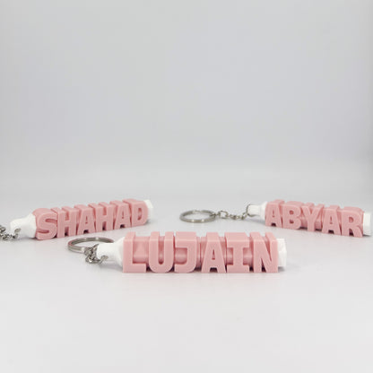 Custom Spinning Name Keychain